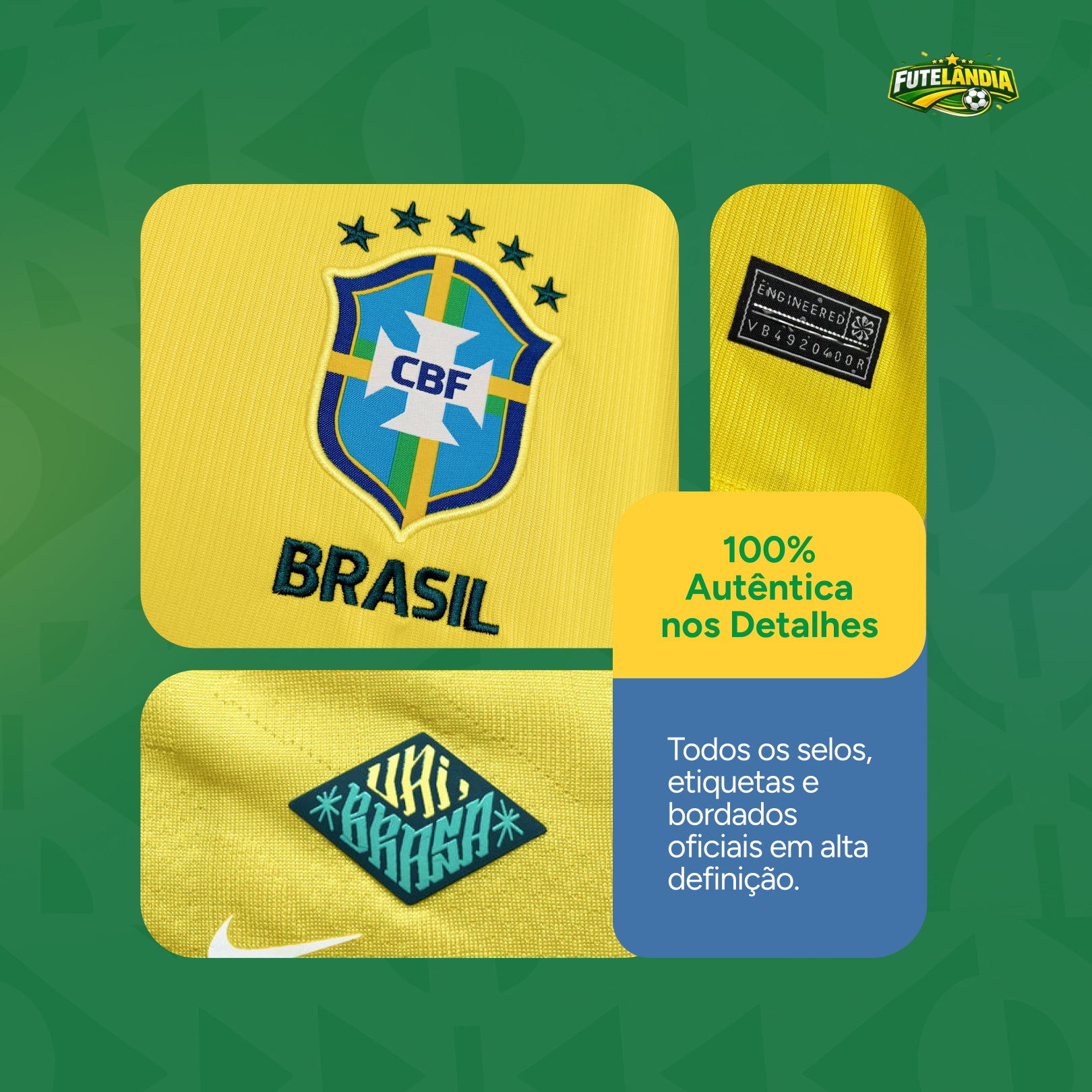 Camisa Seleção Brasileira  - Modelo Jogador [Envio Nacional Imediato]
