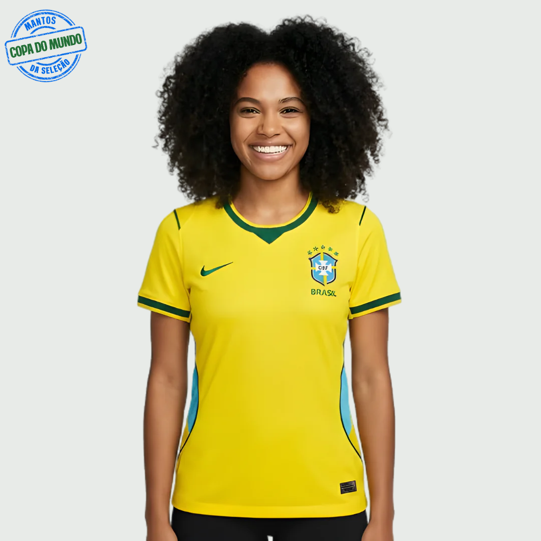 Camisa Feminina Seleção Brasileira 2026 Amarela - Jogador