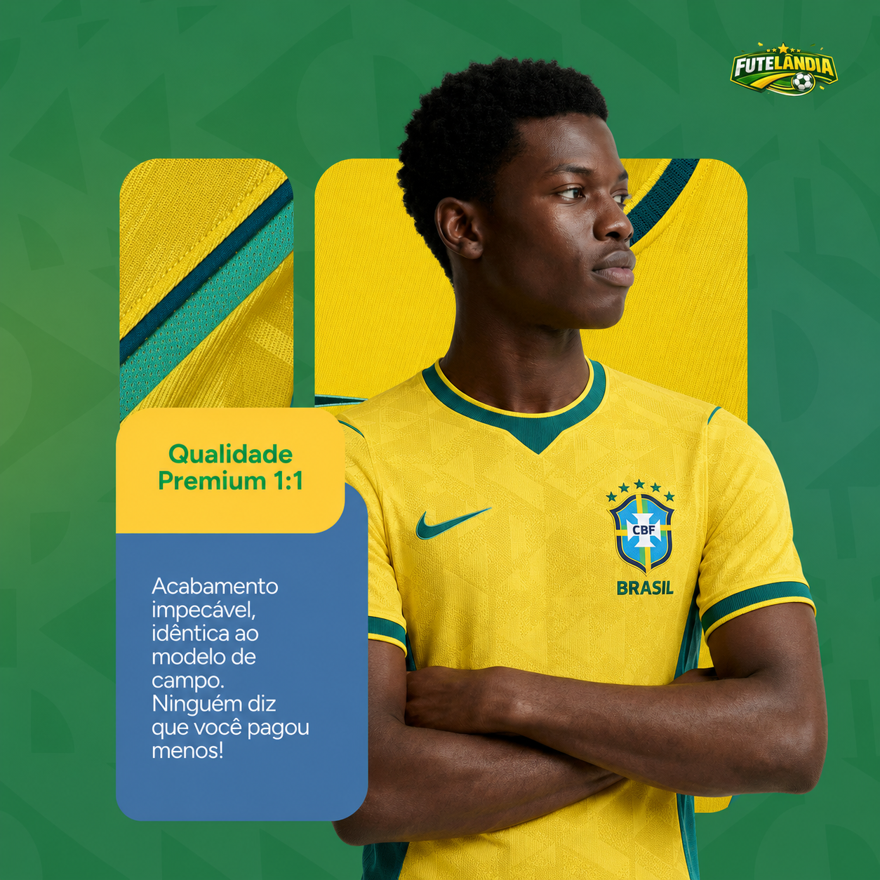 Camisa Seleção Brasileira  - Modelo Jogador [Envio Nacional Imediato]